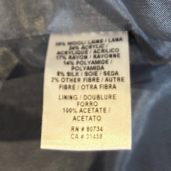 BCBG Max Azria Steel Blue Tweed Jacket - Picture 9 of 9